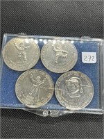 Vintage 4 Coin Carnaval QUEBEC CANADA collection