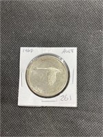 Nice Silver 1967 Canada GOOSE DOLLAR AU58 High Gre