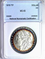 1878 7TF Morgan S$ NNC MS65 NICE DETAIL!Guide $850