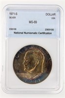 1971-S Ike Dollar NNC MS-69 Silver