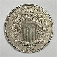 1866 Shield Nickel Extra Fine XF