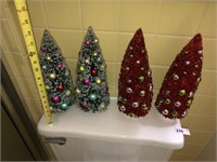2 Pair of Christmas Trees (14"T)