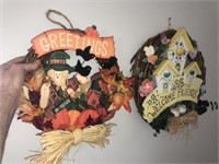 (2) Fall Door Wreaths
