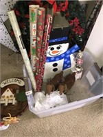 Snowman & Christmas Decor + Tote & Lid