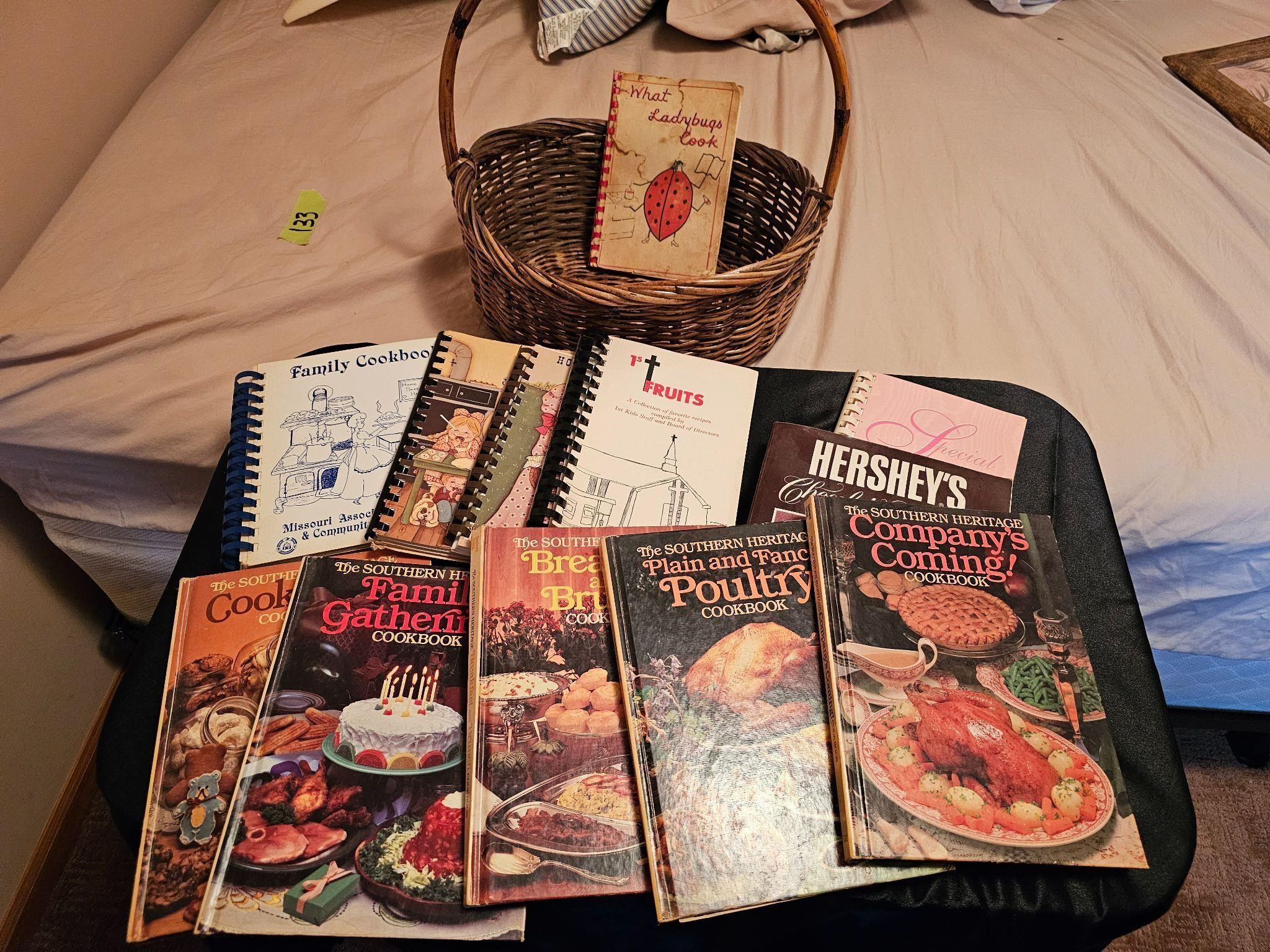 Basket of cooking books