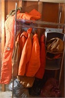 Hunting/Sportsman Clothing Lot Rack Included