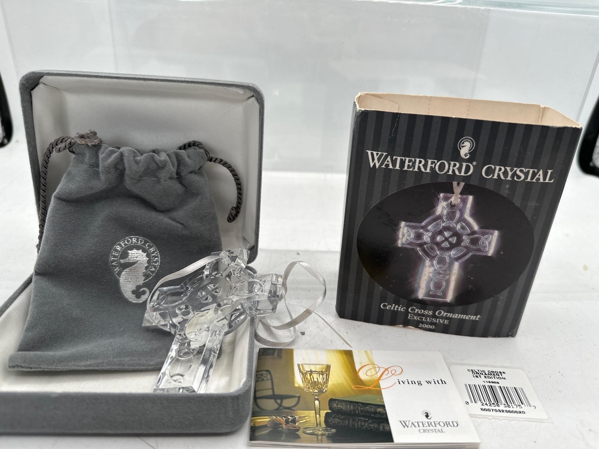 Waterford crystal celtic cross ornament