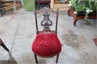 Duncan Phyfe Style Antique Lyre Back Chair
