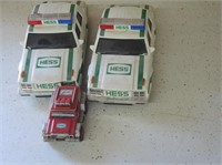 2 HESS POLICE CARS AND 1 TINY TRUCK
