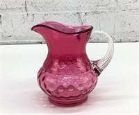 4.5" Vintage Fenton Cranberry pitcher