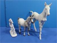 3 Ceramic Horses