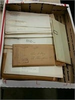 Box of ephemera paper goods Etc