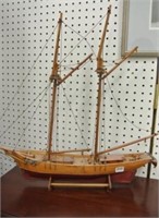 Handcrafted Model Schooner