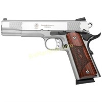 SW 1911 E-SERIES 45ACP 5" SS WOOD GRIPS 8RD