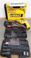 DeWalt Electric Drill & 119-Piece Drill Bit Set