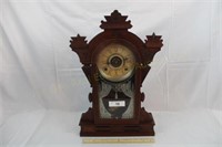 Eastlake Walnut Kitchen Clock With Timer (Has Key
