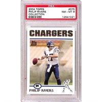 2004 Topps Philip Rivers Rookie Psa 8