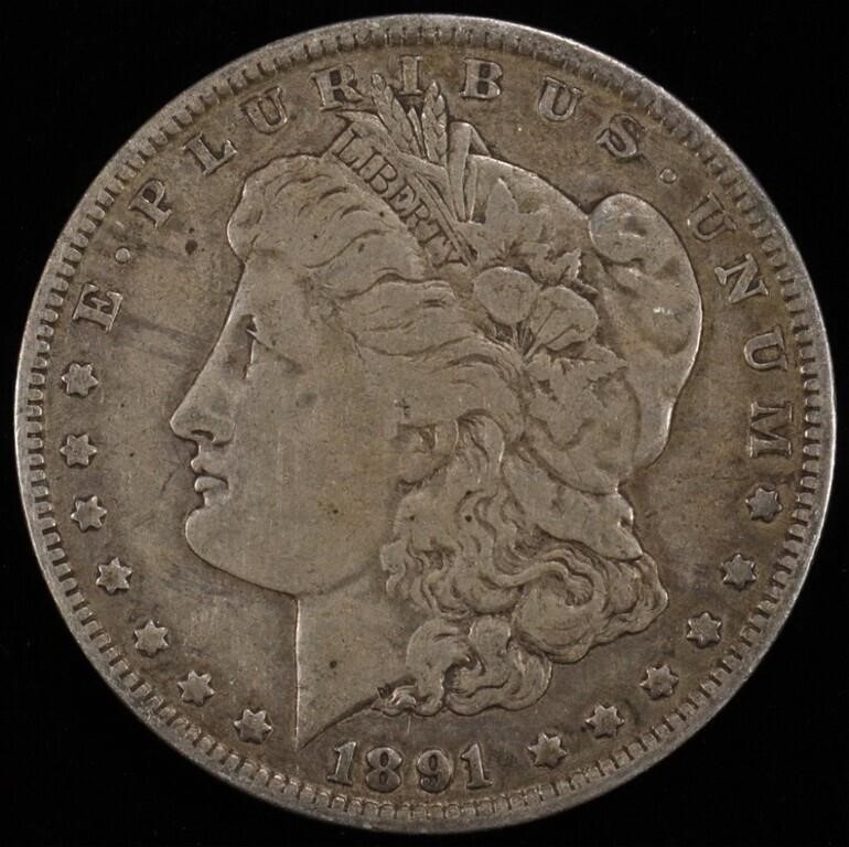 1891-O MORGAN DOLLAR VF