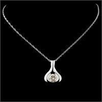 0.67ctw Diamond Pendant in 14K White Gold