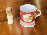 antique German shaving mug & Fuller brush