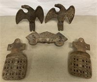 lot of 6 Iron Eagles,Steps,A.H.Bower Insignia