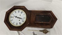 Vintage 31 Day wall mount clock. 13"x26"x5"
