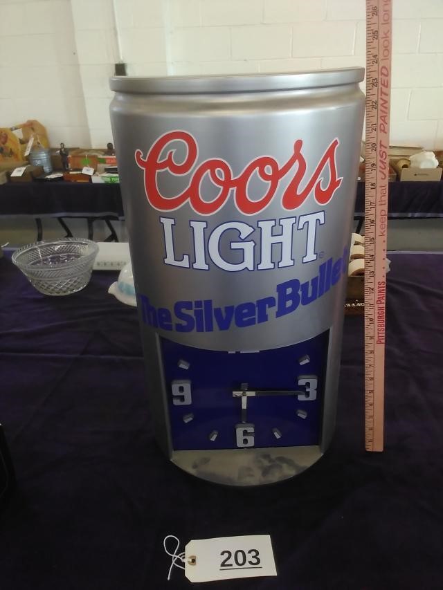 Coors Light Battery Operated Clock