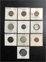 LOT OF (10) MISCELLANEOUS WORLD COINS