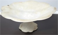 Cut Marble Pedestal Bowl