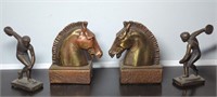 2 Sets of Metal Bookends