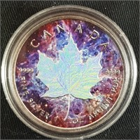 2014 Canada Silver Maple 1 oz w/Painted Reverse