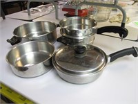 5 Pc Salad Master Stainless Steel Pans & Lids