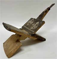 Antique African Coconut Scraper Folding Stool