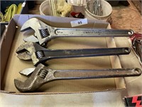 3 CRESENT WRENCHES