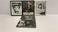 (3) autographed photos of famous people, with