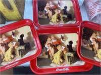 Coca-Cola metal trays