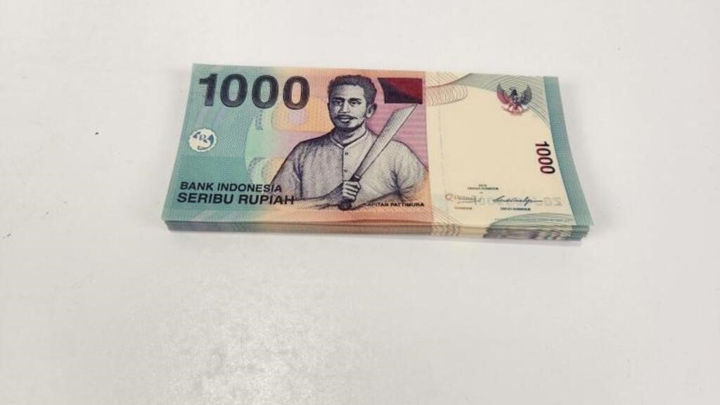 (52) Indonesia 1000 Rupiah Banknotes, uncirculated