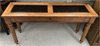 Sofa Table with Display Case Top