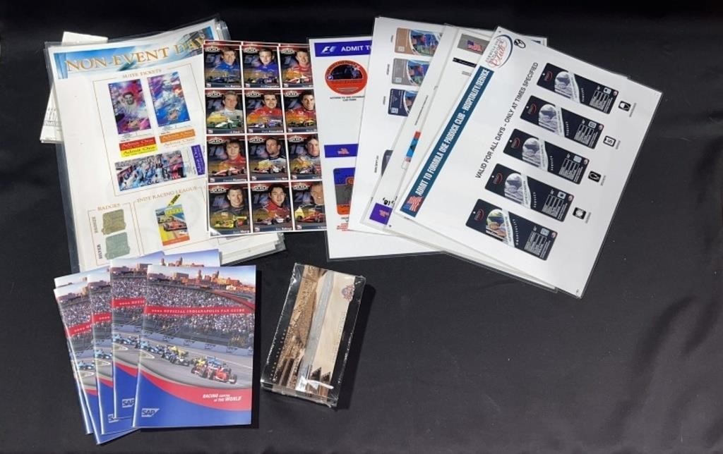 Racing Event Posters, Cards, SAP Fan Guides, and