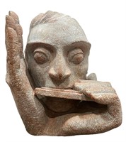 Folk Art Harmonica Man Sculpture, TOWLE WAGNER