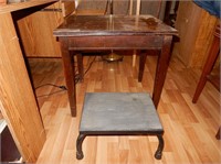 Wood Swivel Top Table and Step Stool