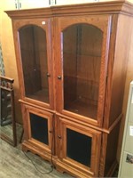 Beautiful hutch, armoire wood and glass