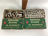 Remington Kleanbore Ammunition 45 caliber rounds