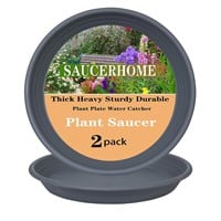 SAUCERHOME 2 Pack Plant Saucer Pot Tray 4 6 8 10 1