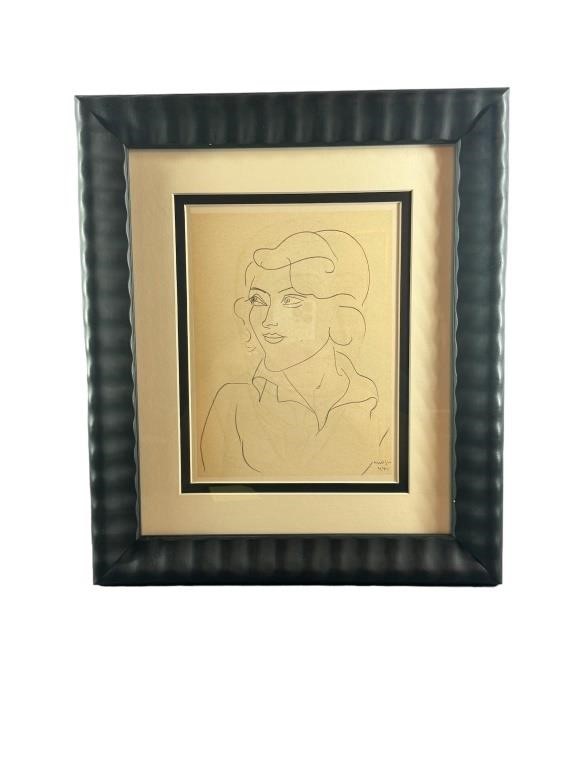 A Henri Matisse "Mademoiselle A. Nelck" Lithograph