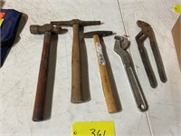 Mixed hammer and tool lot