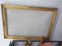 Gold frame with lace