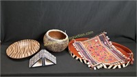 African Themed Decor, Bookends, Tray, Bowl