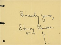 jazz Musician Henry Busse signature cut