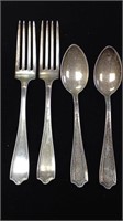 Two Hallmarked Sterling forks and two Sterling